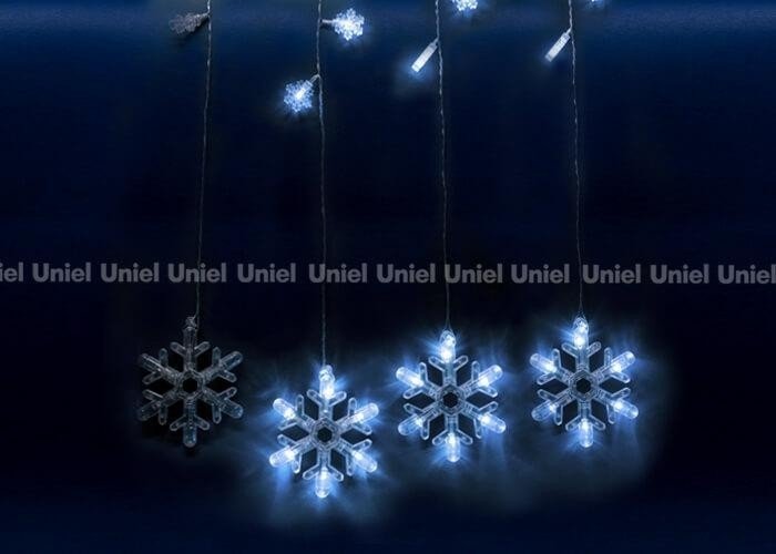Светодиодная гирлянда (11129) Uniel занавес 220V белый ULD-E2706-100/DTA White IP20 SNOWFALL