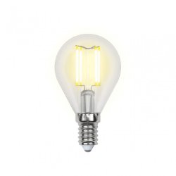 Филаментная лампа E14 6W 3000K (теплый) Sky Uniel LED-G45-6W-WW-E14-CL PLS02WH (UL-00000197)