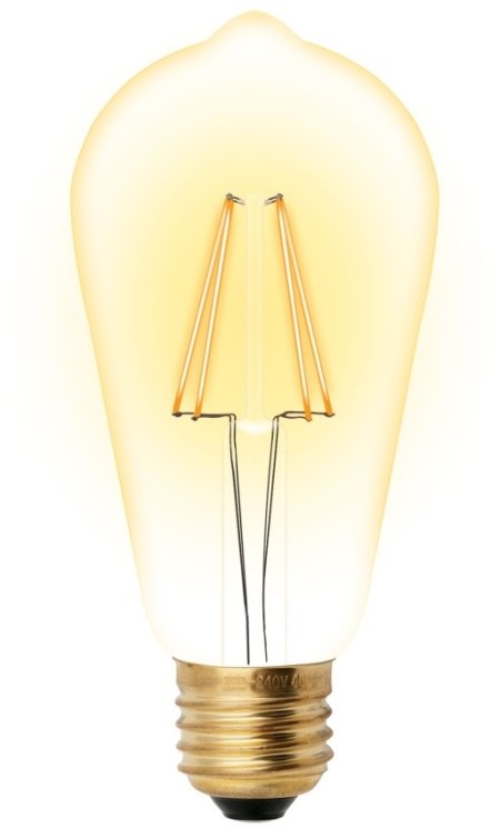 Ретро лампа E27 5W Vintage Uniel LED-ST64-5W-GOLDEN-E27 GLV22GO (UL-00002360)