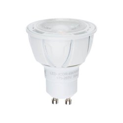 Лампа светодиодная диммируемая (UL-00003990) Uniel GU10 6W 3000K матовая LED-JCDR 6W/WW/GU10/FR/DIM PLP01WH
