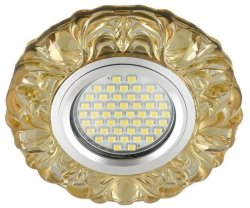 Встраиваемый светильник с LED подсветкой Fametto Luciole Dls-L136 Gu5.3 Glassy/Yellow (UL-00003863)