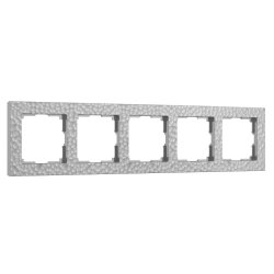 Рамка на 5 постов (серебряный) Hammer Werkel W0052406
