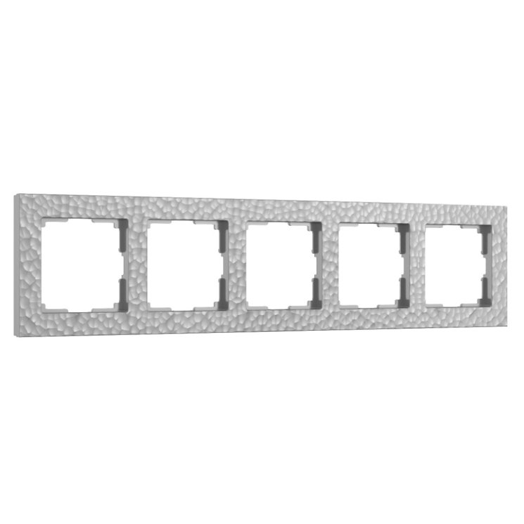 Рамка на 5 постов (серебряный) Hammer Werkel W0052406