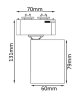 Трековый светильник однофазный Crystal Lux CLT 0.31 001 60 WH