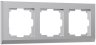 Рамка на 3 поста (серебряный) Werkel W0031806