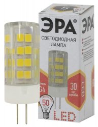 Светодиодная лампа G4 5W 2700К (теплый) Эра LED JC-5W-220V-CER-827-G4 (Б0027857)