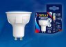 Лампа светодиодная диммируемая (UL-00003988) Uniel GU10 6W 4000K матовая LED-JCDR 6W/NW/GU10/FR/DIM PLP01WH