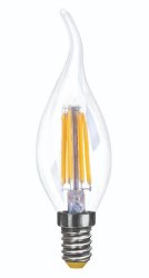 Филаментная светодиодная лампа Е14 6W 2800К (теплый) Crystal Voltega 7080