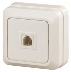 Розетка телефонная RJ11 (слоновая кость) Quadro Intro 2-302-02 (Б0027662)