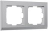 Рамка на 2 поста (серебряный) Werkel W0021806