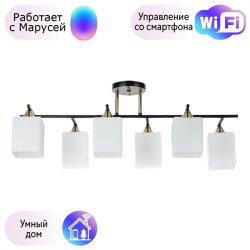 Потолочная люстра Merope Arte lamp с поддержкой Маруся A4071PL-6BK-М