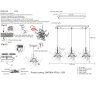Подвесной светильник Crystal Lux с поддержкой Маруся GARDEN SP3х3 L1200 GOLD-М