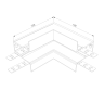 Угловой внутренний коннектор для магнитного шинопровода Slim Magnetic Elektrostandard 85093/00 (a057208)