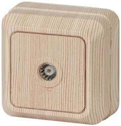 Розетка TV одиночная (сосна) Quadro Intro 2-301-11 (Б0027660)