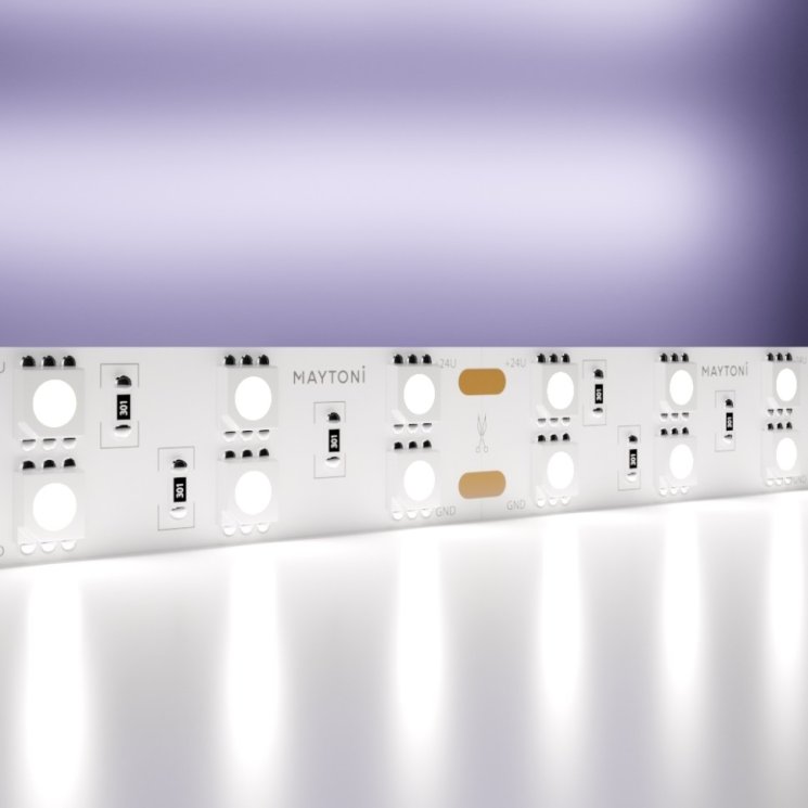 5м. Светодиодная лента холодного цвета 5050, 6000К, 28,8W, 24V, 60LED/m, IP20 Led strip 20036