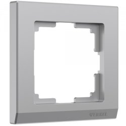 Рамка на 1 пост (серебряный) Werkel W0011806