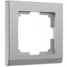 Рамка на 1 пост (серебряный) Werkel W0011806