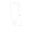 Филаментная светодиодная лампа E14 9W 4200K (белый) C35 BLE1426 Elektrostandard (a050132)