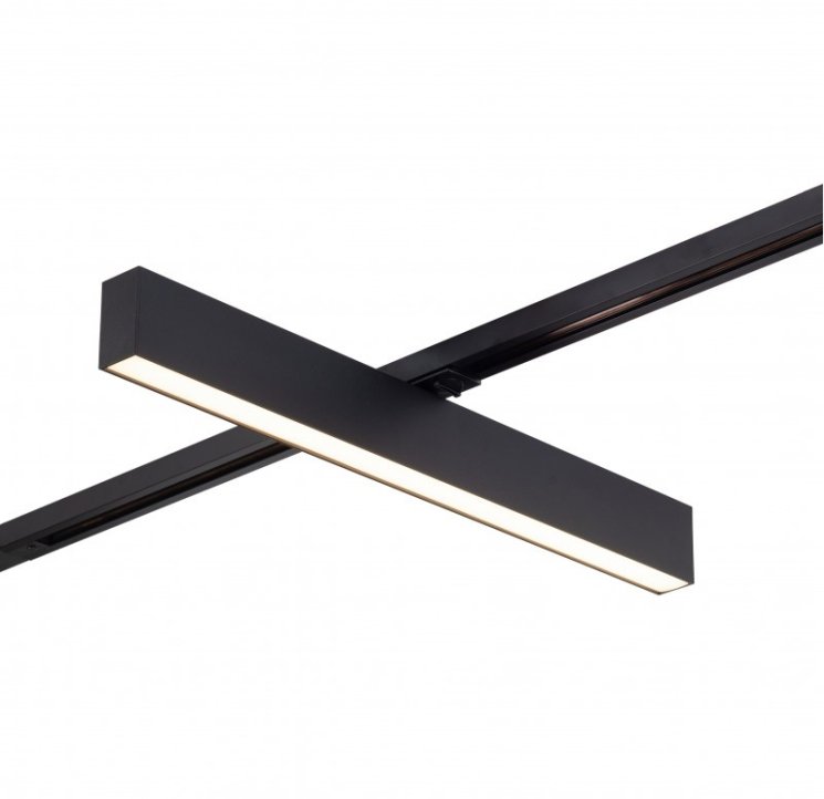 Однофазный LED светильник 20W 3000К для трека Denkirs DK6630-BK