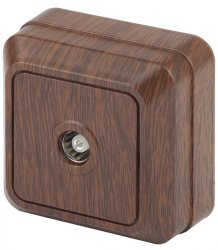 Розетка TV одиночная (венге) Quadro Intro 2-301-10 (Б0030127)