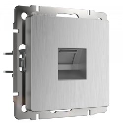 Розетка Ethernet RJ-45 (cеребряный рифленый) Werkel W1181009