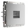 Розетка Ethernet RJ-45 (cеребряный рифленый) Werkel W1181009