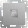 Розетка Ethernet RJ-45 (cеребряный рифленый) Werkel W1181009