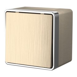 Выключатель одноклавишный влагозащищенный Gallant (шампань рифленый) Werkel W5010210