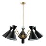Подвесная люстра Joven Crystal Lux с лампочками JOVEN SP5 GOLD/BLACK+Lamps E27 P45