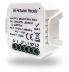 Wi-Fi реле 2 канала х 150W Denkirs RL1002-SM