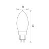 Филаментная светодиодная лампа G9 5W 3000K (теплый) C35 LED Lightstar 940472