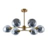 Люстра на штанге Arte Lamp Yuka Smoky с поддержкой Алиса A7759PL-6PB-A