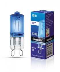 Галогенная лампа G9 40W 3500K (теплый) Camelion G9 40W COOL (11467)