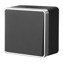 Выключатель одноклавишный влагозащищенный Gallant (черный/хром) Werkel W5010235
