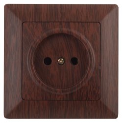 Розетка ЭРА Intro Solo 2P 16A 250V венге 4-201-10 Б0043310