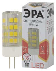 Светодиодная лампа G4 3,5W 2700К (теплый) Эра LED JC-3,5W-220V-CER-827-G4 (Б0027855)