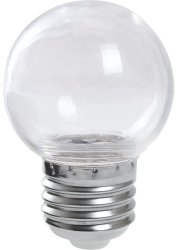 Светодиодная лампа E27 1W 2700K (теплый) G45 для гирлянд белт-лайт CL25, CL50, Feron LB-37 (38119)