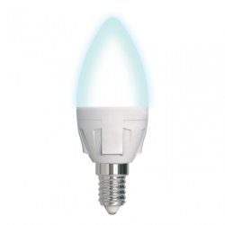 Диммируемая светодиодная лампа E14 7W 4000K (белый) Uniel LED-C37 7W-4000K-E14-FR-DIM PLP01WH (UL-00004294)