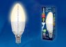 Светодиодная лампа E14 7W 3000K (теплый) Uniel LED-C37 7W-WW-E14-FR PLP01WH (UL-00002413)