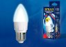 Диммируемая светодиодная лампа E27 7W 4000K (белый) Uniel LED-C37 7W-4000K-E27-FR-DIM PLP01WH (UL-00004295)