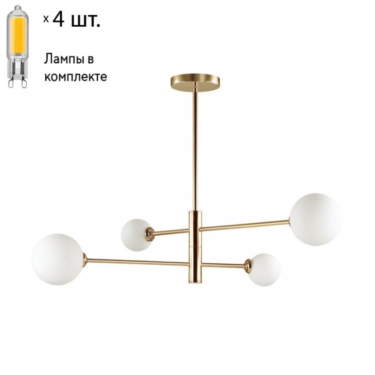 Потолочная люстра с лампочками Lumion Estelle 4418/4C+Lamps G9