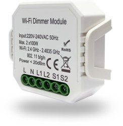 Диммируемое Wi-Fi реле 2 канала х 100W Denkirs RL1004-DM