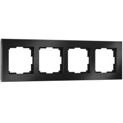 Рамка на 4 поста (черный алюминий) Aluminium Werkel W0041708