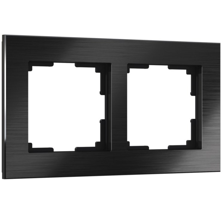 Рамка на 2 поста (черный алюминий) Aluminium Werkel W0021708