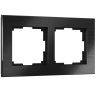 Рамка на 2 поста (черный алюминий) Aluminium Werkel W0021708