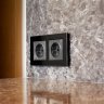 Рамка на 2 поста (черный алюминий) Aluminium Werkel W0021708