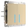 Выключатель двухклавишный сенсорный с управлением по Wi-Fi (шампань) Werkel W4520611
