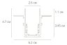 1м. Магнитный встраиваемый шинопровод Arte Lamp LINEA-ACCESSORIES A470133