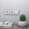 Рамка на 3 поста (дымчатый,стекло) Werkel W0031117