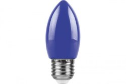 Лампа светодиодная Feron LB-376 свеча E27 1W синий 25925